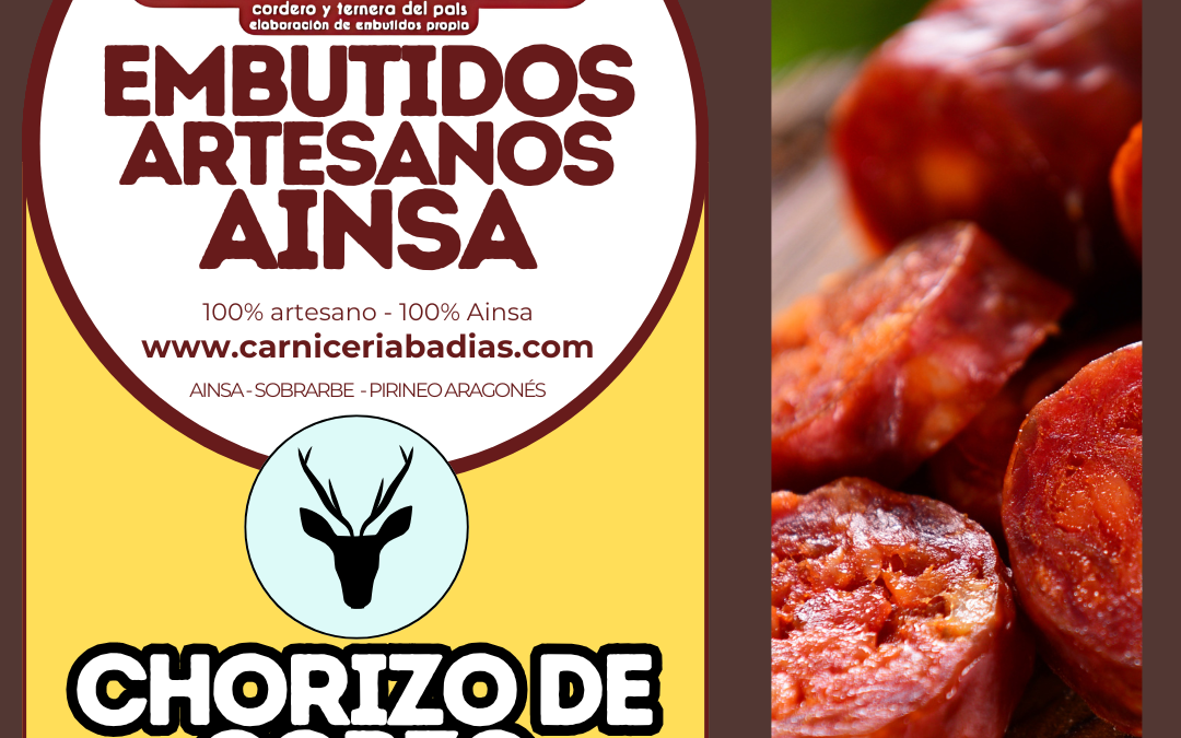 Chorizo seco de corzo artesano de Aínsa – Carnicería Badías