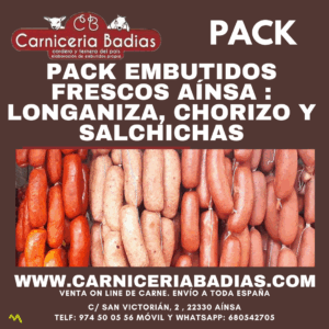 Pack Embutidos Frescos Aínsa – Longaniza, Chorizo y Salchichas